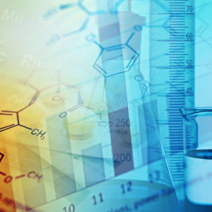 Chemistry science formula and tablets. Medicine symbol.