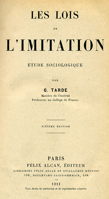 Tarde Le Lois L-Imitation 6th Edition