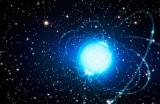 This artist’s impression shows the magnetar in the very rich and young star cluster Westerlund 1. This remarkable cluster contains hundreds of very massive stars, some shining with a brilliance of almost one million suns. European astronomers have for the first time demonstrated that this magnetar — an unusual type of neutron star with an extremely strong magnetic field — probably was formed as part of a binary star system. The discovery of the magnetar’s former companion elsewhere in the cluster helps solve the mystery of how a star that started off so massive could become a magnetar, rather than collapse into a black hole.