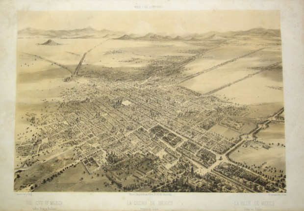 Mexico-vista-en-globo-de-ciudad-de-Mexico